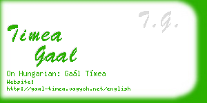 timea gaal business card