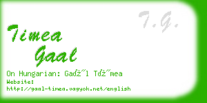 timea gaal business card